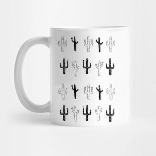 Black and White Cactus Mug